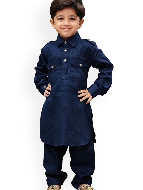 BOYS Full Sleeves Solid Kurta With Pyjama